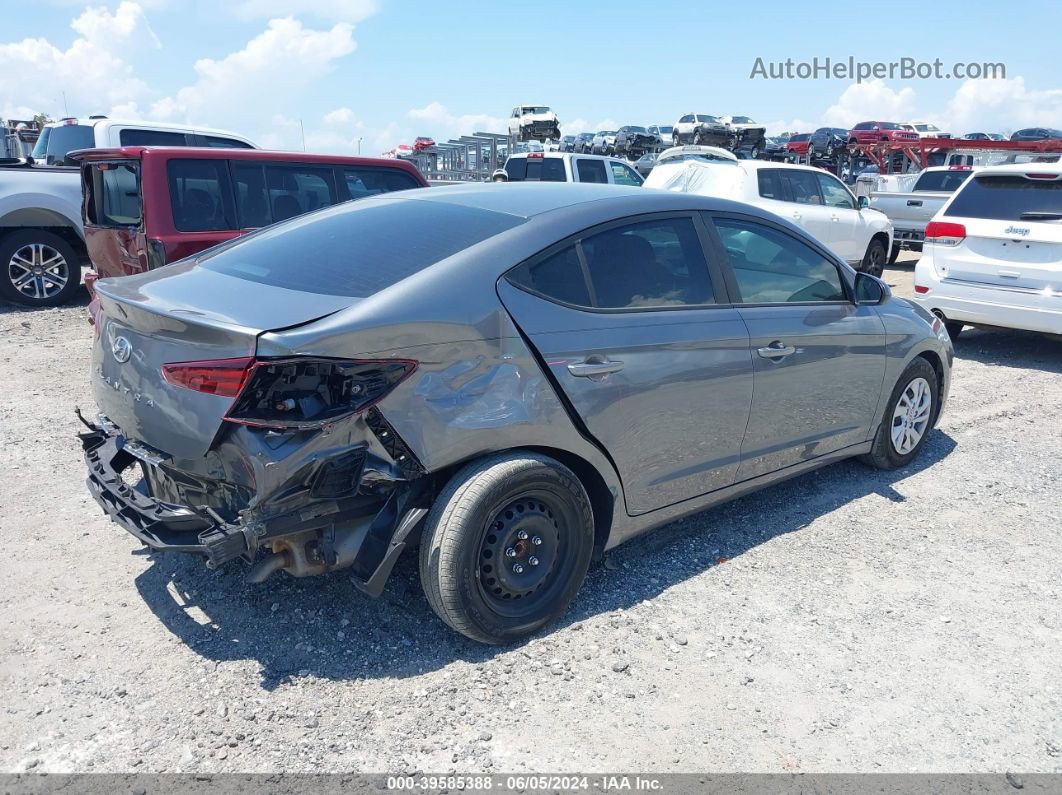 2019 Hyundai Elantra Se Gray vin: 5NPD74LF0KH493141