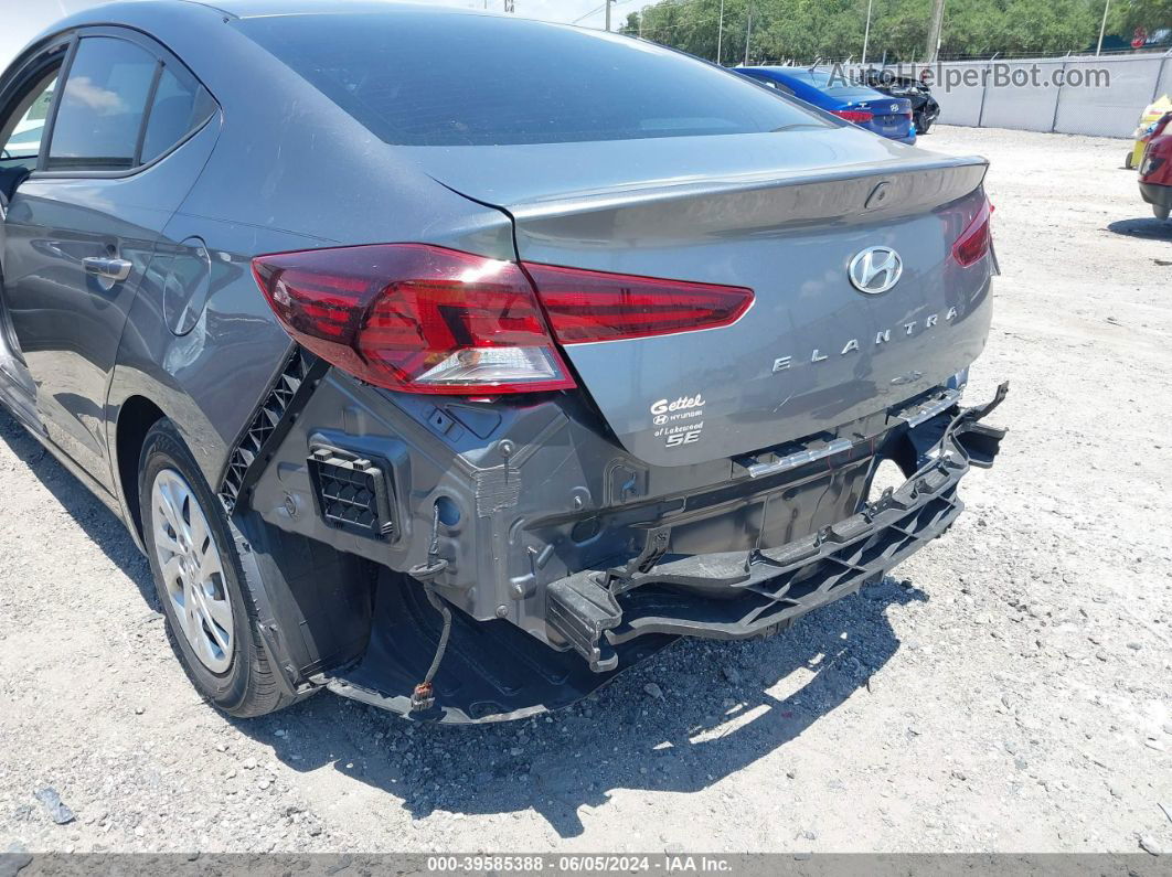 2019 Hyundai Elantra Se Gray vin: 5NPD74LF0KH493141