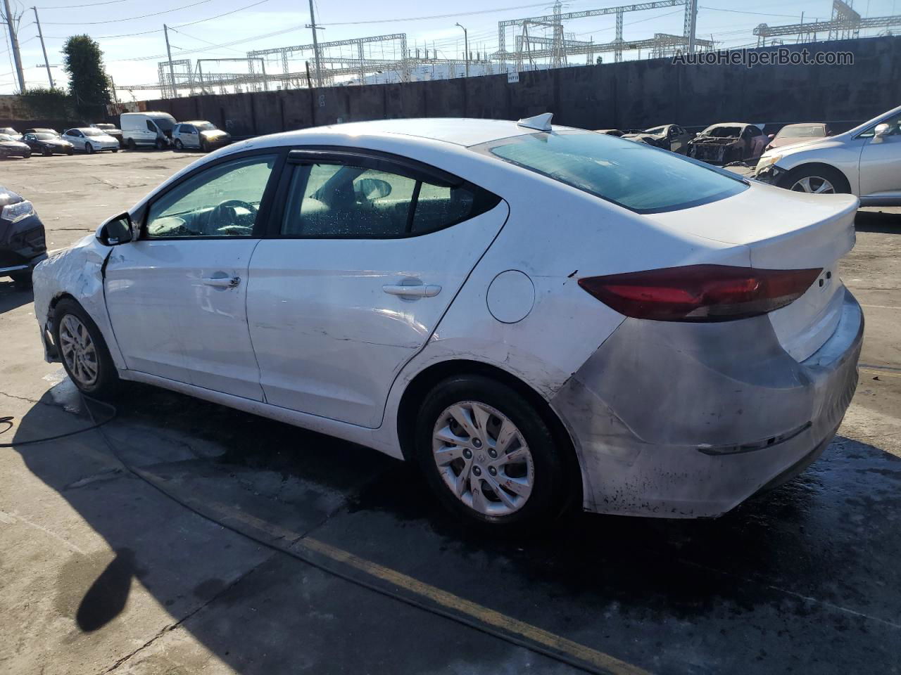 2017 Hyundai Elantra Se White vin: 5NPD74LF1HH049212