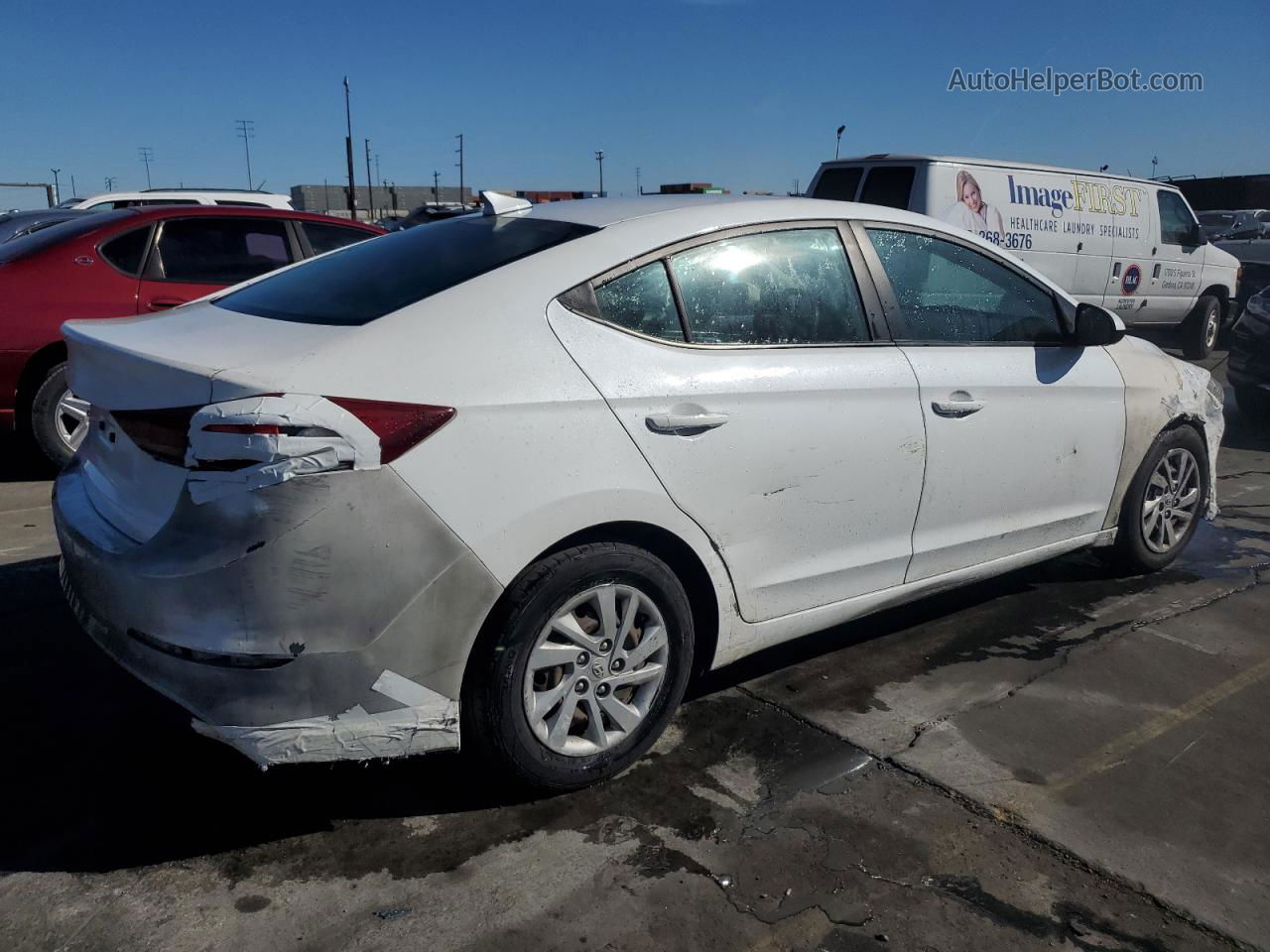 2017 Hyundai Elantra Se White vin: 5NPD74LF1HH049212