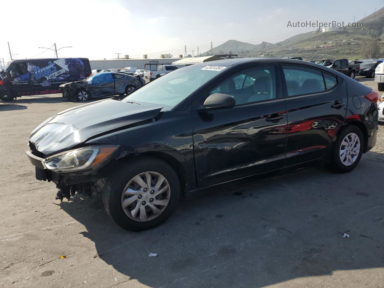 2017 Hyundai Elantra Se Black vin: 5NPD74LF1HH133644