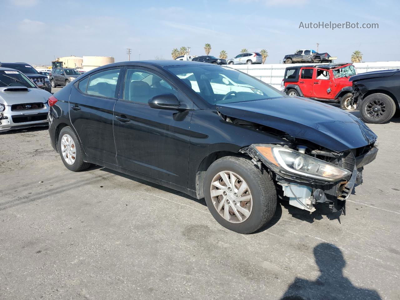 2017 Hyundai Elantra Se Black vin: 5NPD74LF1HH133644