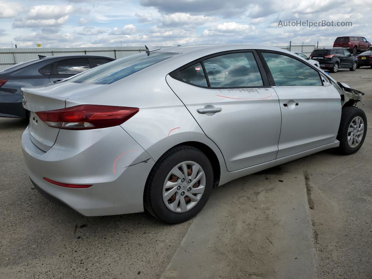 2017 Hyundai Elantra Se Silver vin: 5NPD74LF1HH193326