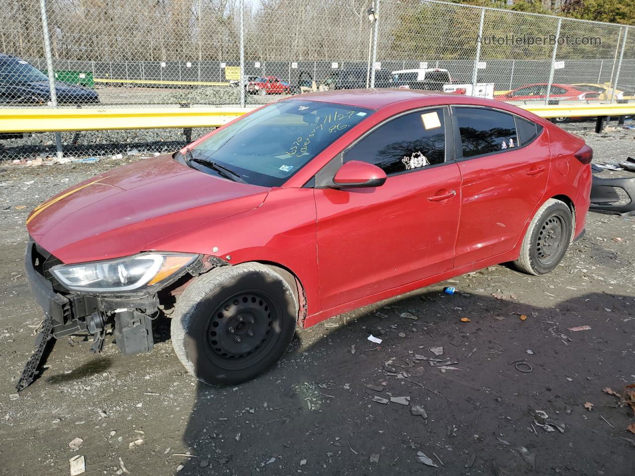 2017 Hyundai Elantra Se Red vin: 5NPD74LF1HH205930