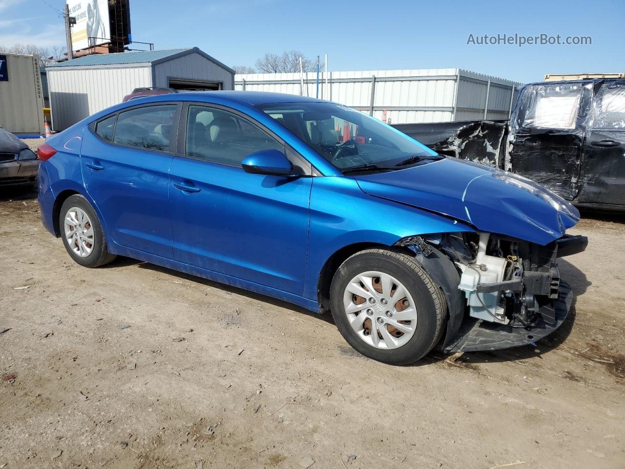 2017 Hyundai Elantra Se Синий vin: 5NPD74LF1HH208391