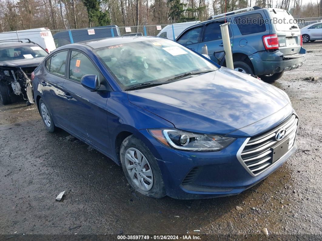 2018 Hyundai Elantra Se Синий vin: 5NPD74LF1JH239064