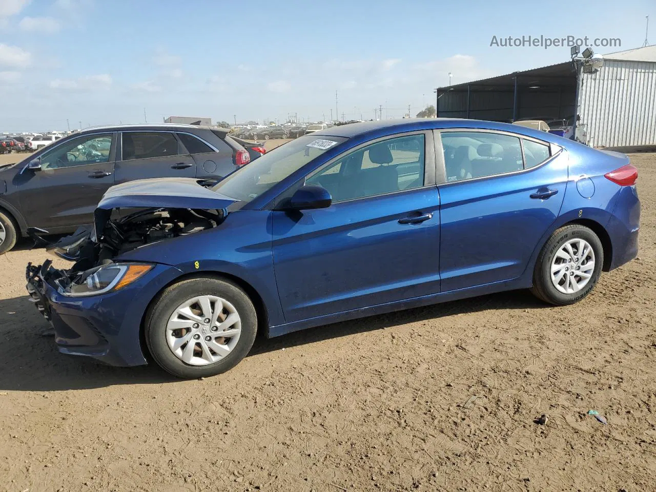 2018 Hyundai Elantra Se Blue vin: 5NPD74LF1JH355073