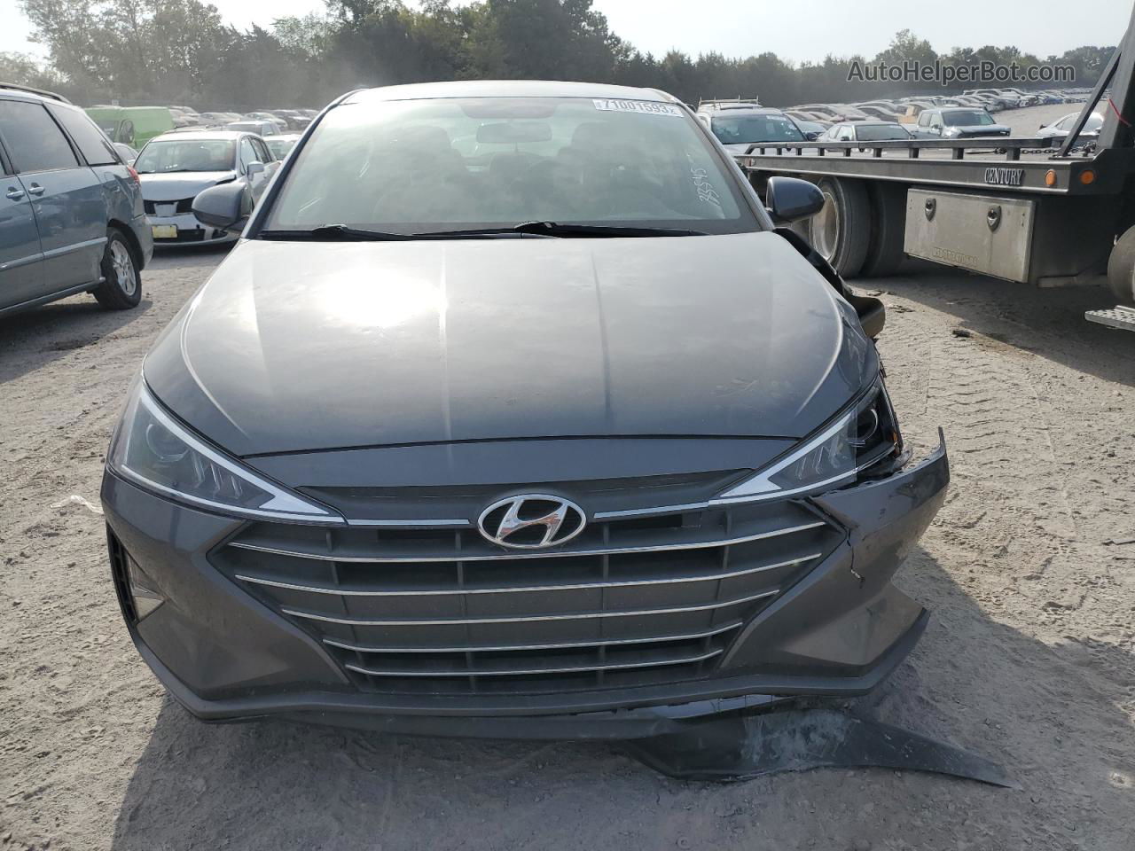 2019 Hyundai Elantra Se Gray vin: 5NPD74LF1KH488563