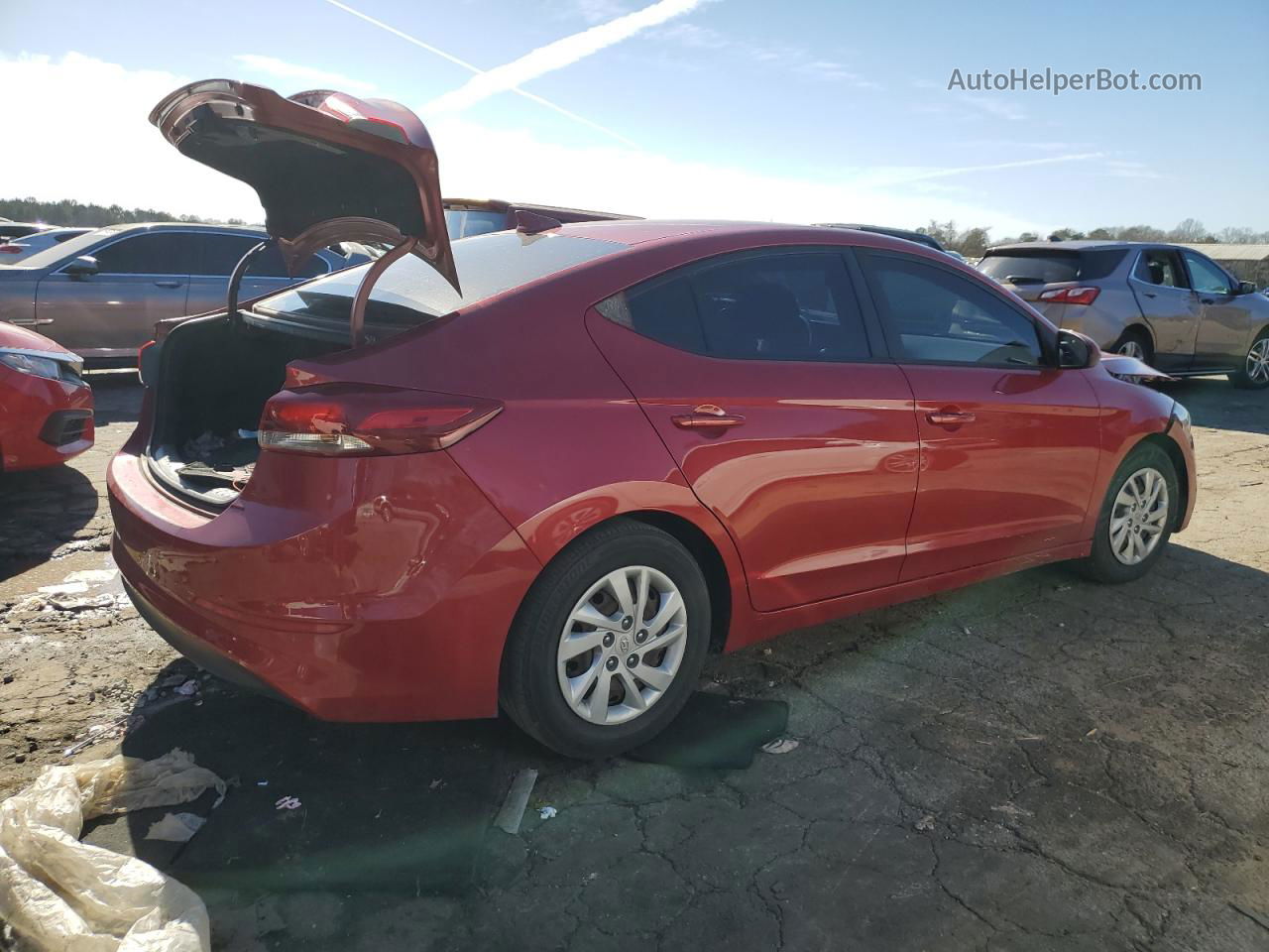 2017 Hyundai Elantra Se Красный vin: 5NPD74LF2HH036825