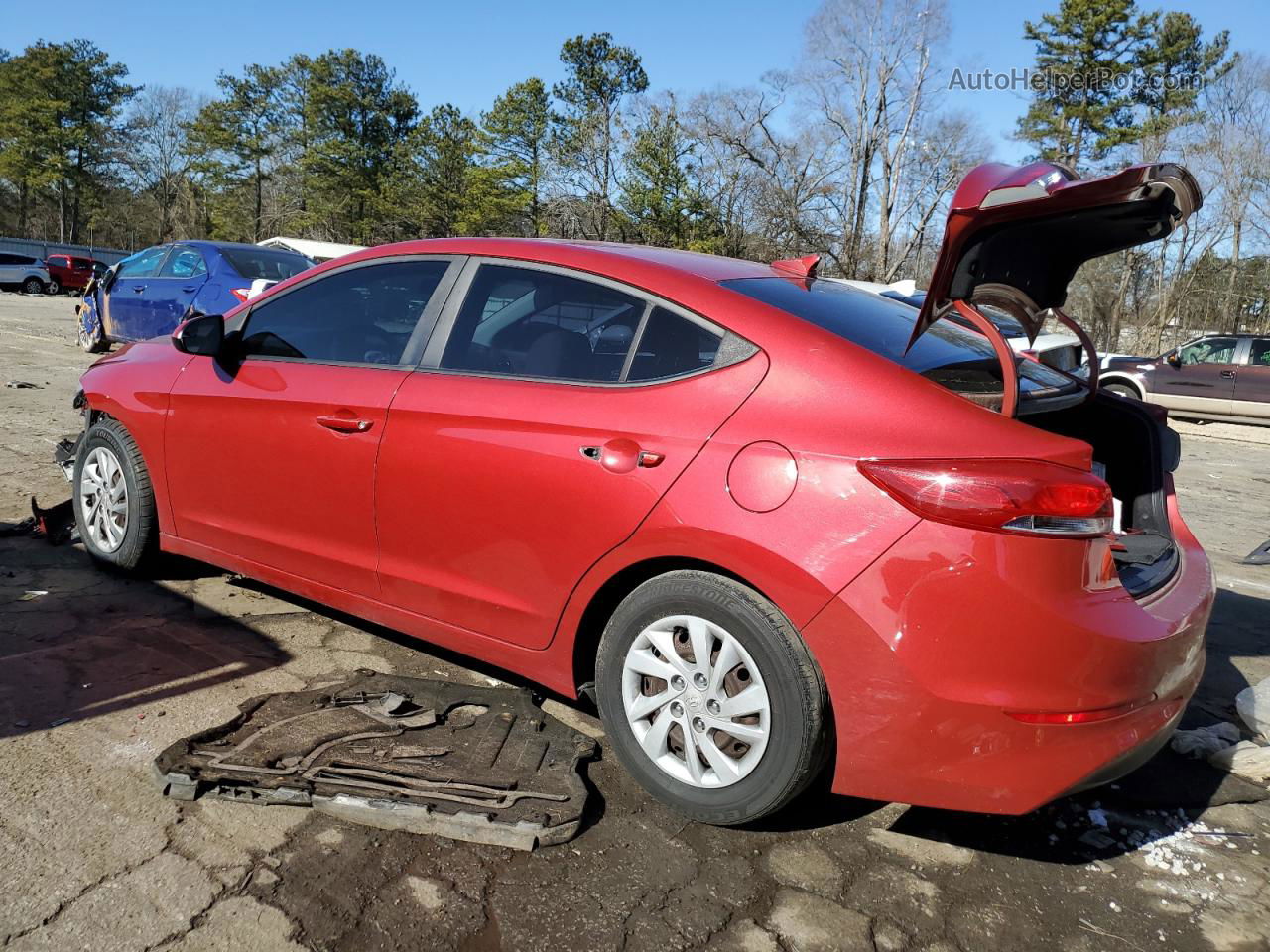 2017 Hyundai Elantra Se Red vin: 5NPD74LF2HH036825