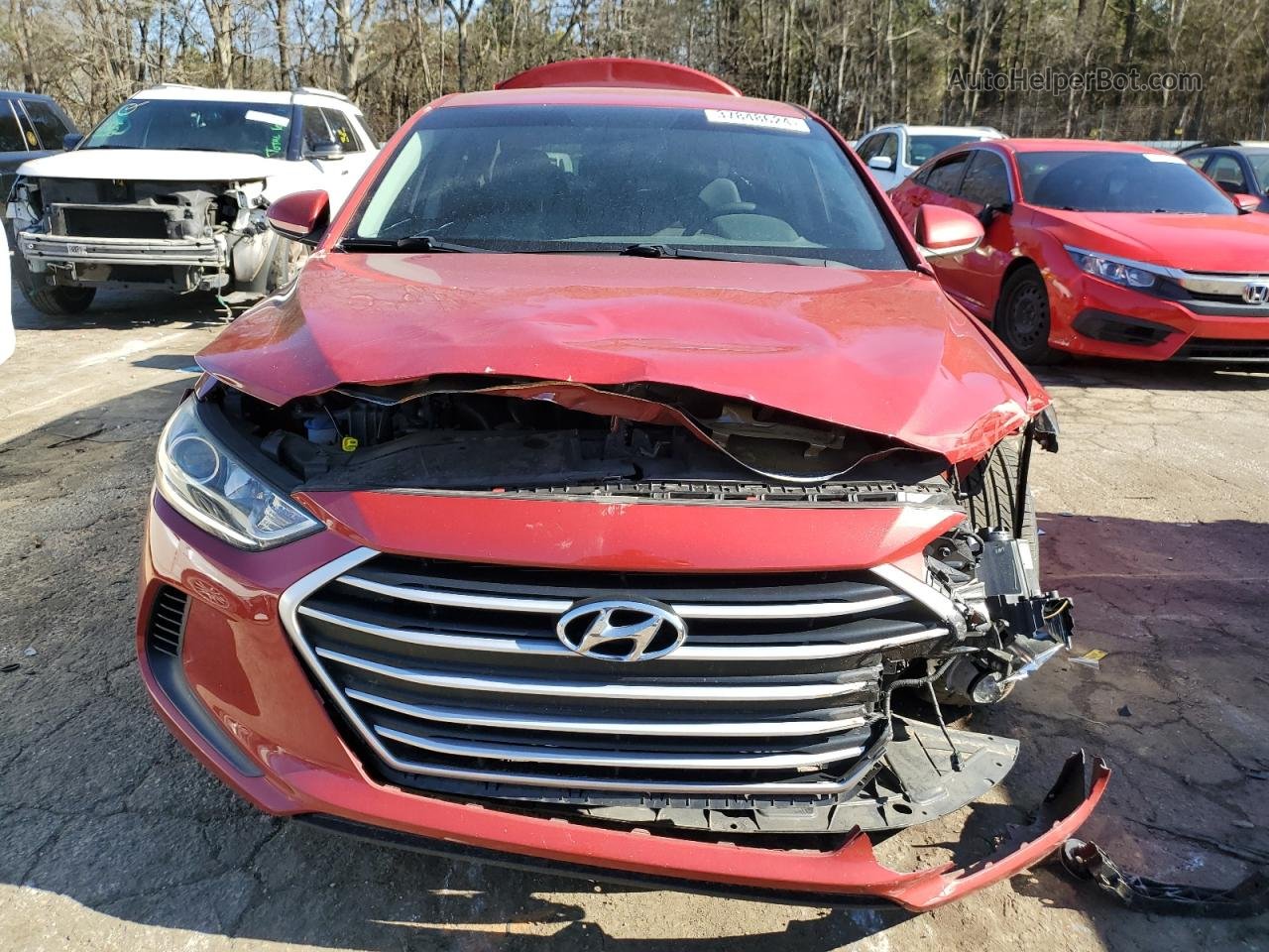 2017 Hyundai Elantra Se Red vin: 5NPD74LF2HH036825