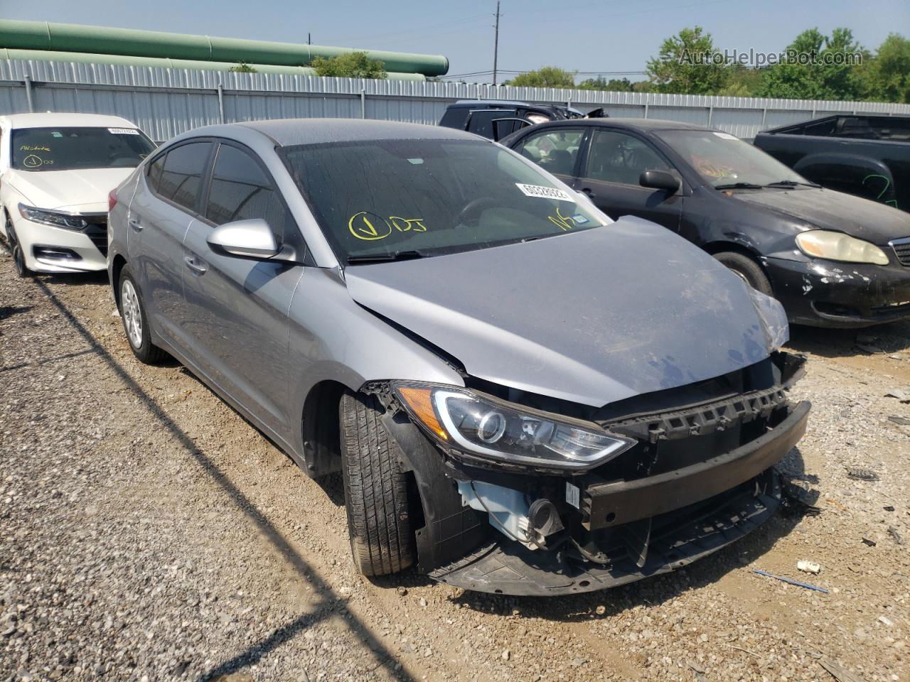 2017 Hyundai Elantra Se Silver vin: 5NPD74LF2HH175367