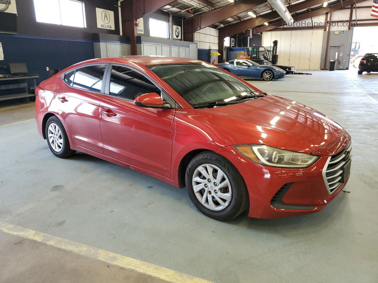 2017 Hyundai Elantra Se Maroon vin: 5NPD74LF2HH185963