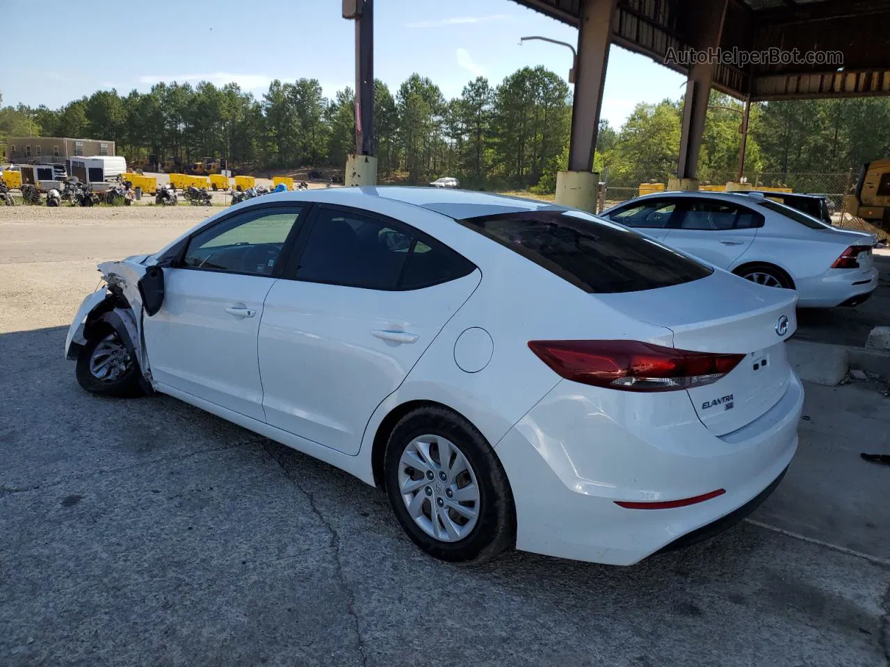 2018 Hyundai Elantra Se White vin: 5NPD74LF2JH280433