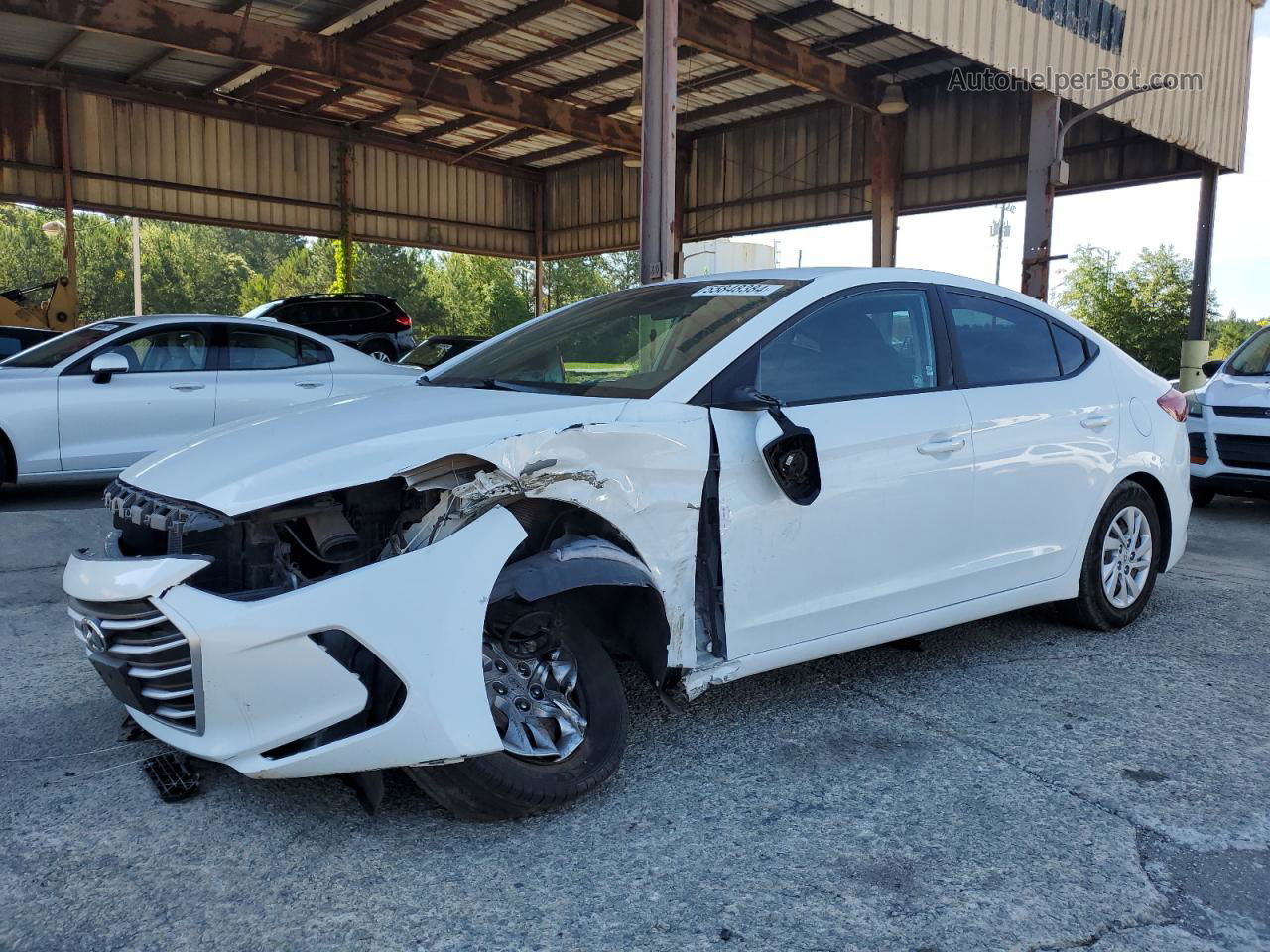 2018 Hyundai Elantra Se White vin: 5NPD74LF2JH280433