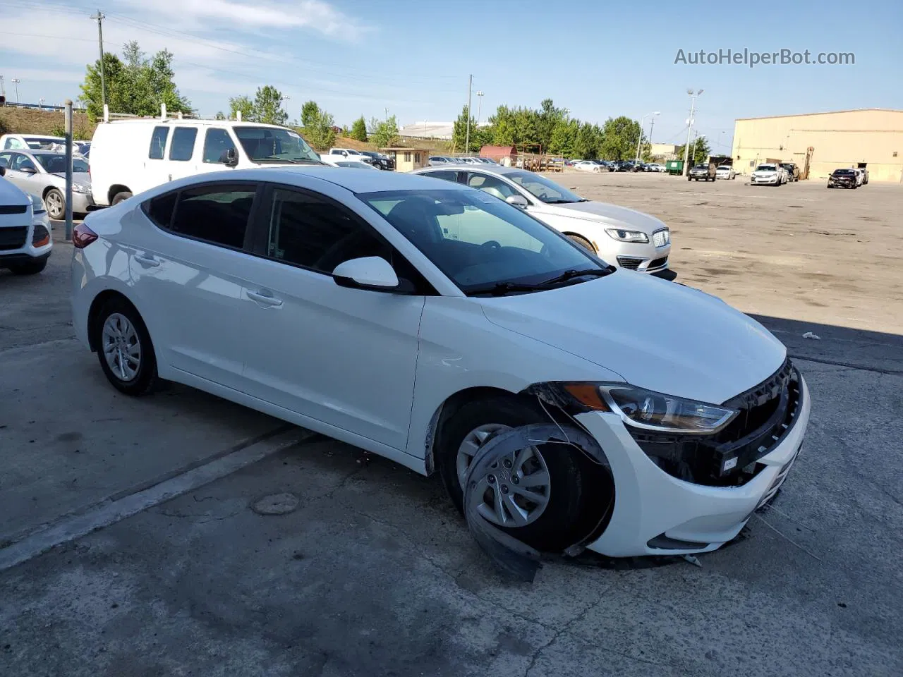 2018 Hyundai Elantra Se White vin: 5NPD74LF2JH280433