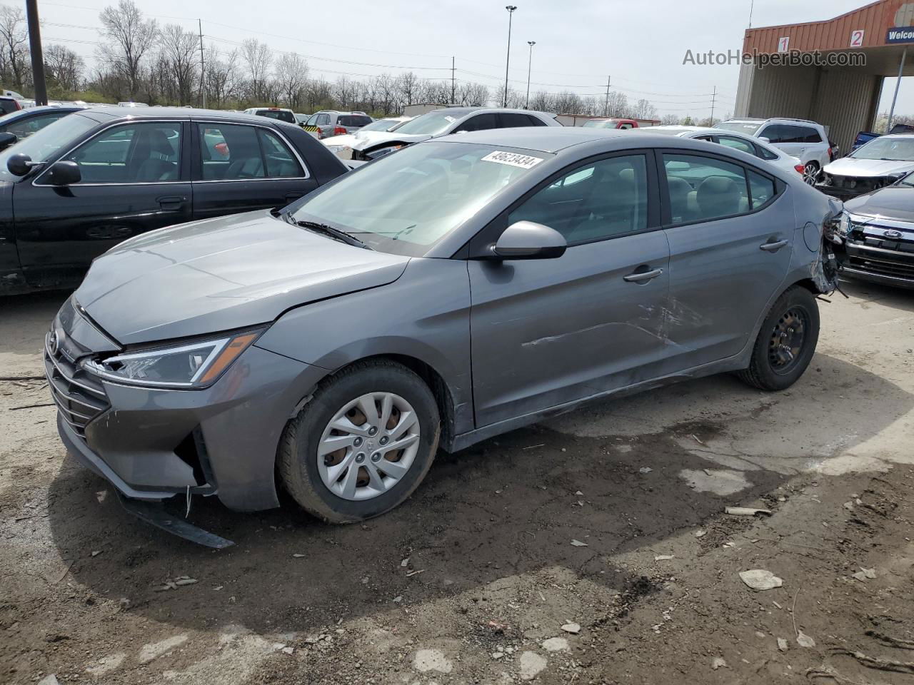 2019 Hyundai Elantra Se Gray vin: 5NPD74LF2KH422040