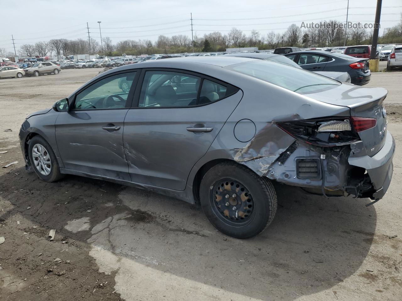 2019 Hyundai Elantra Se Gray vin: 5NPD74LF2KH422040