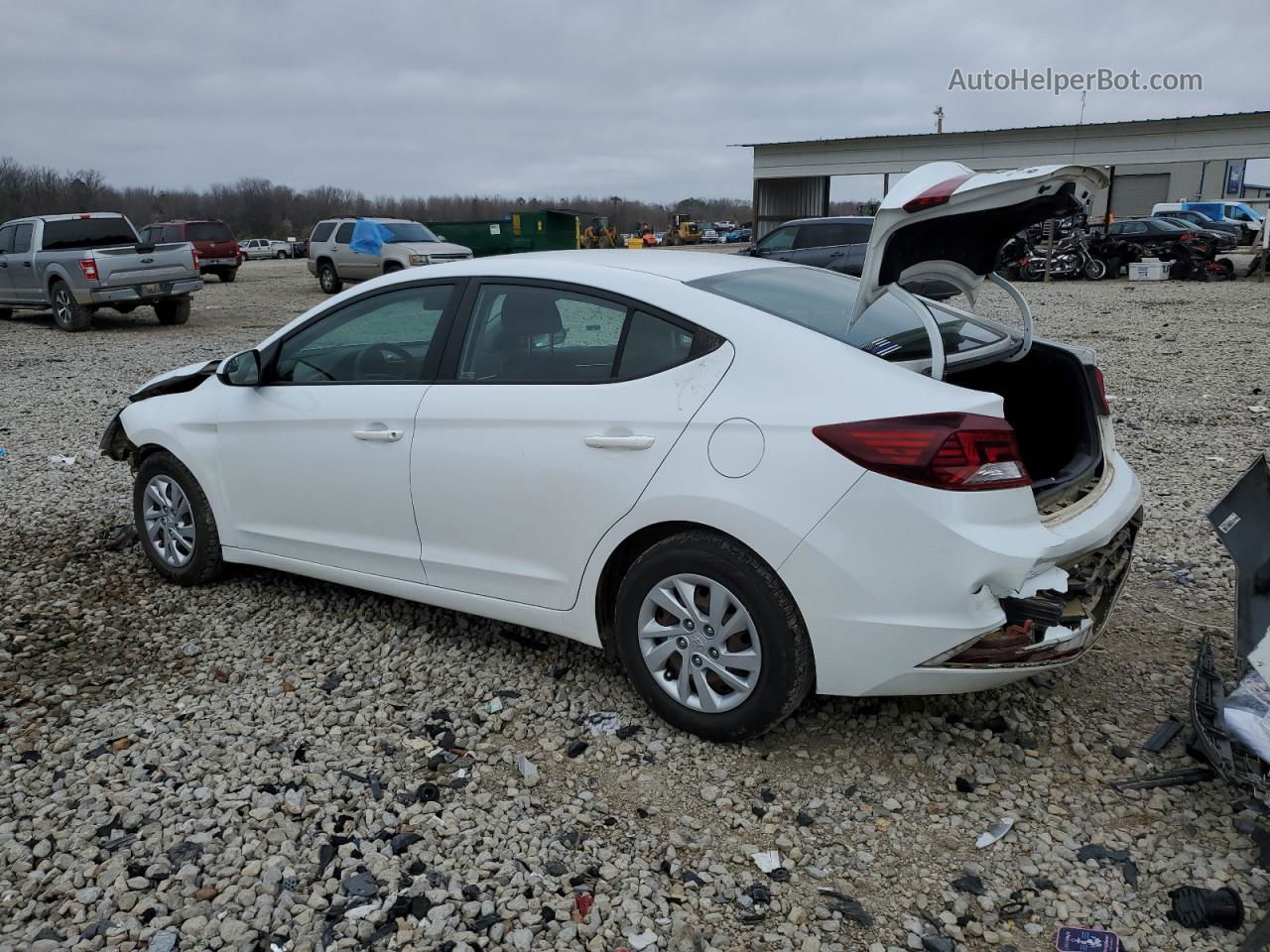 2019 Hyundai Elantra Se White vin: 5NPD74LF2KH423446