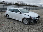 2019 Hyundai Elantra Se White vin: 5NPD74LF2KH423446