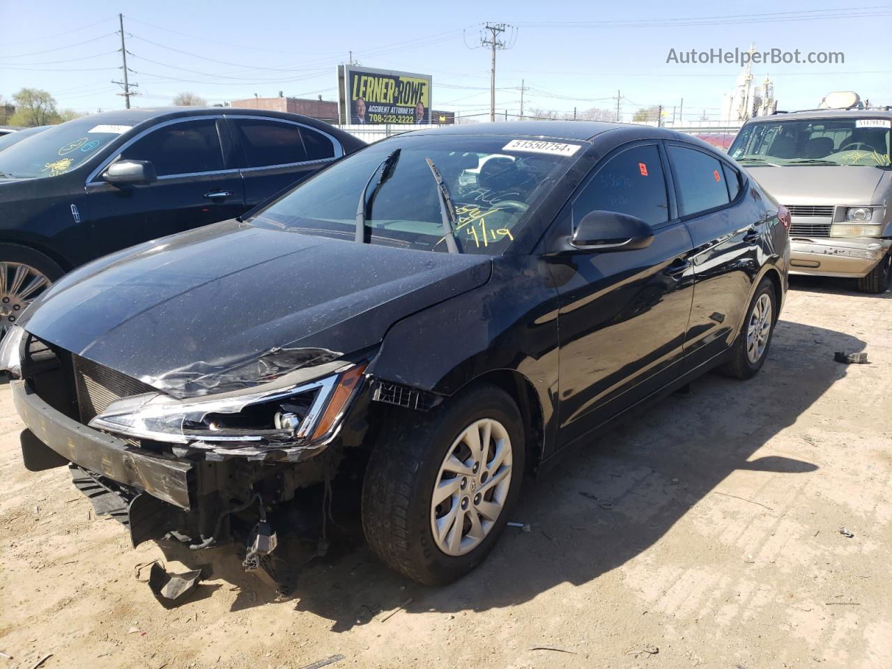 2019 Hyundai Elantra Se Black vin: 5NPD74LF2KH435029