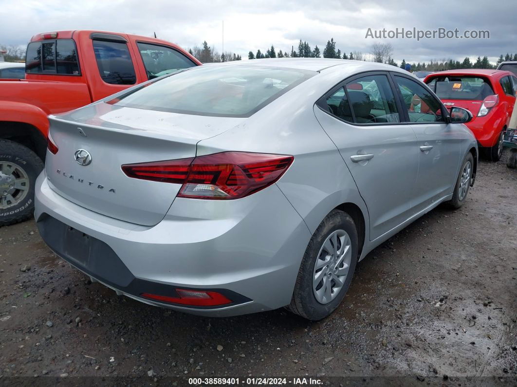 2019 Hyundai Elantra Se Silver vin: 5NPD74LF2KH458956