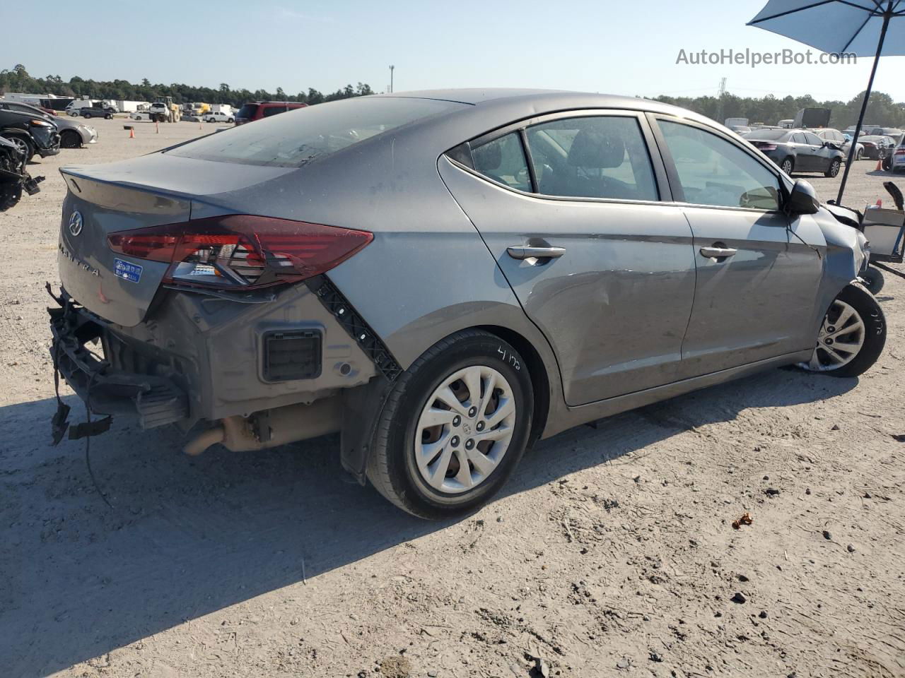 2019 Hyundai Elantra Se Gray vin: 5NPD74LF2KH470315