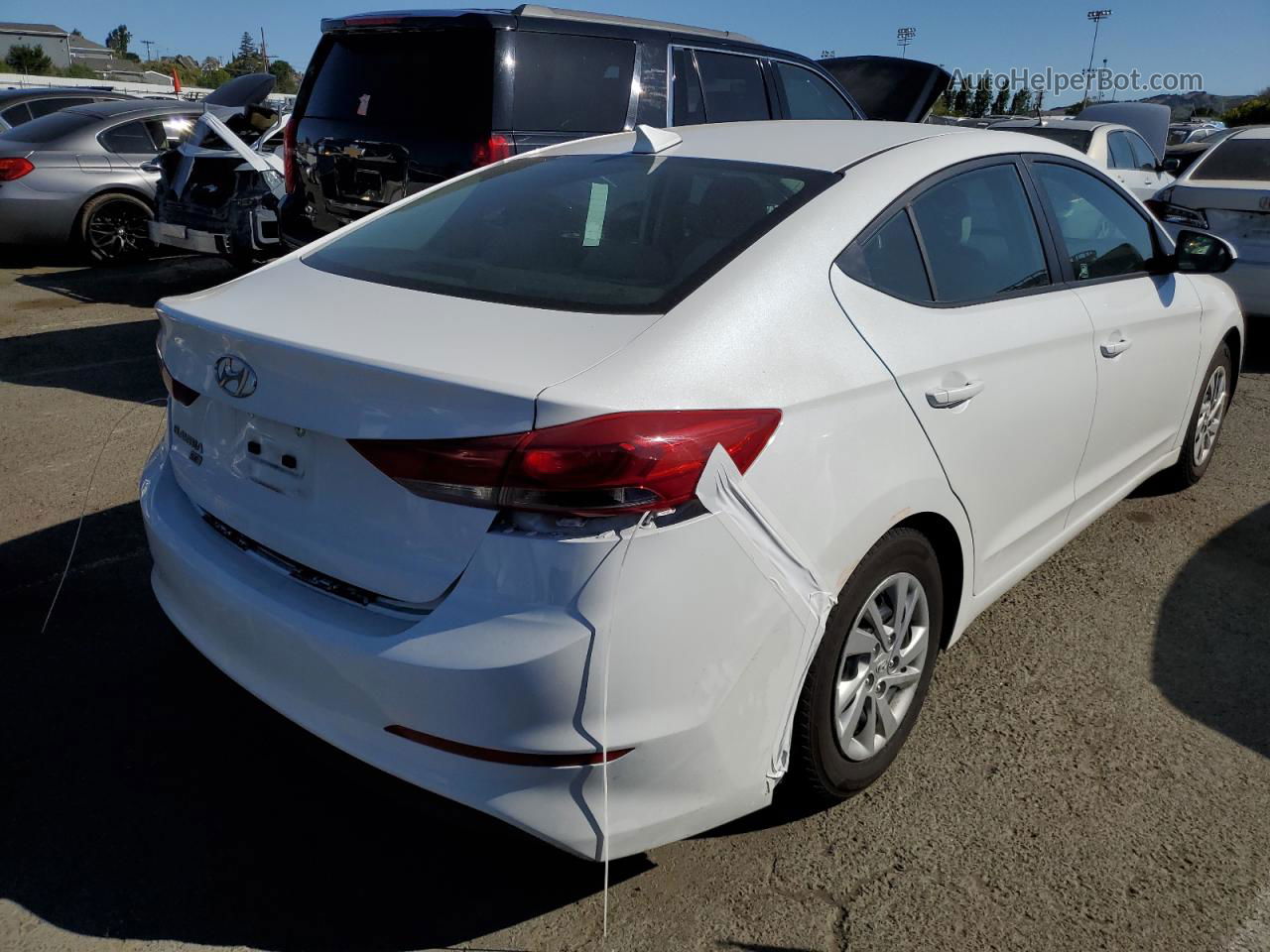 2017 Hyundai Elantra Se White vin: 5NPD74LF3HH091736