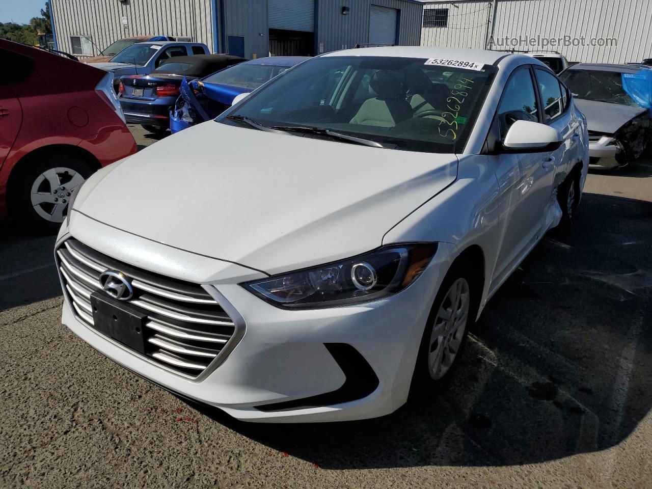 2017 Hyundai Elantra Se White vin: 5NPD74LF3HH091736