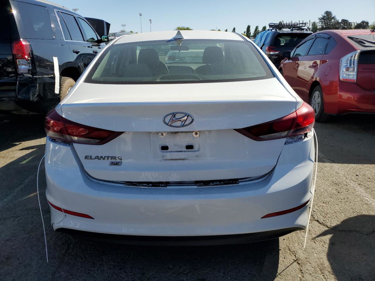 2017 Hyundai Elantra Se White vin: 5NPD74LF3HH091736