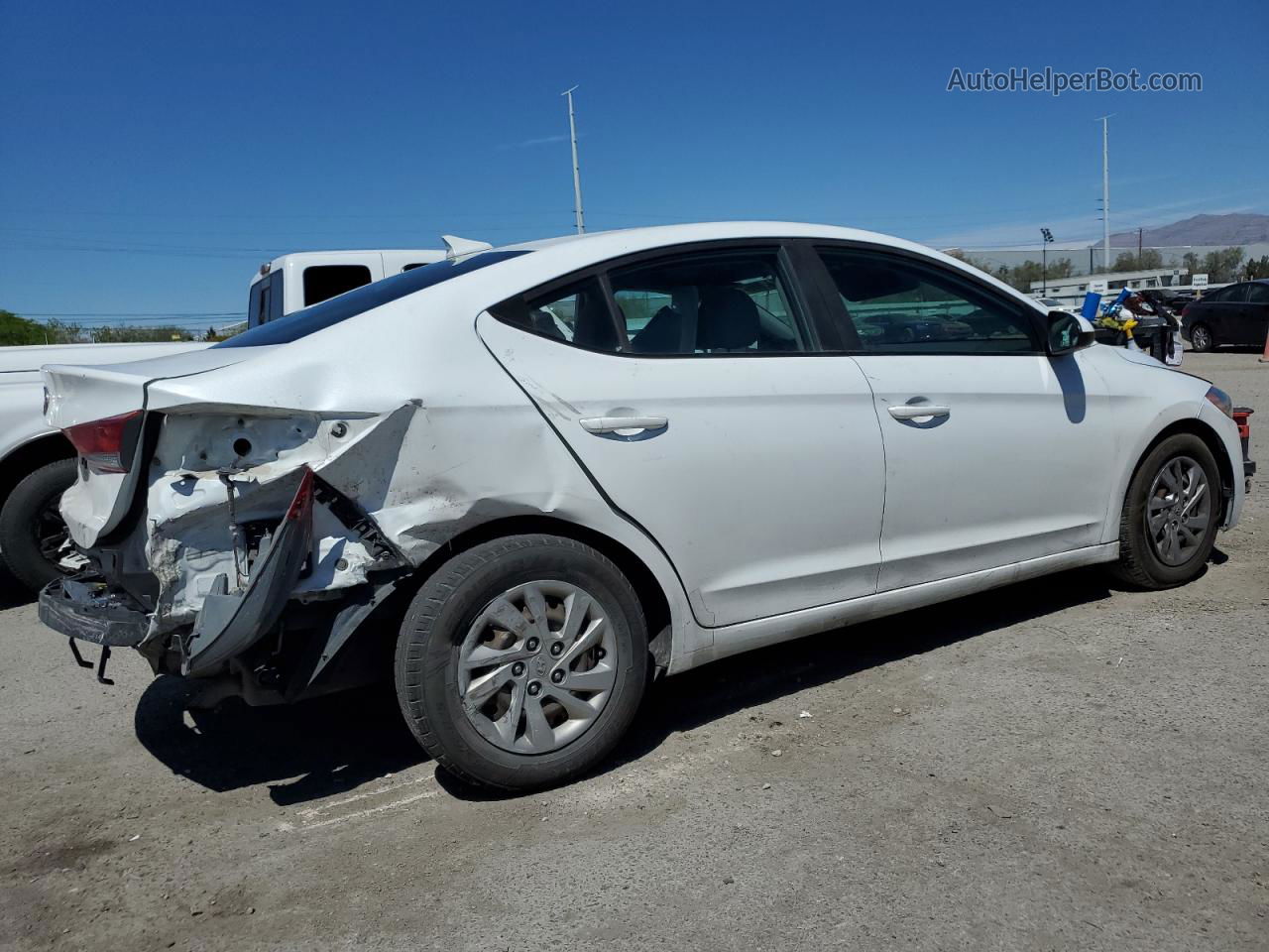 2017 Hyundai Elantra Se White vin: 5NPD74LF3HH095561