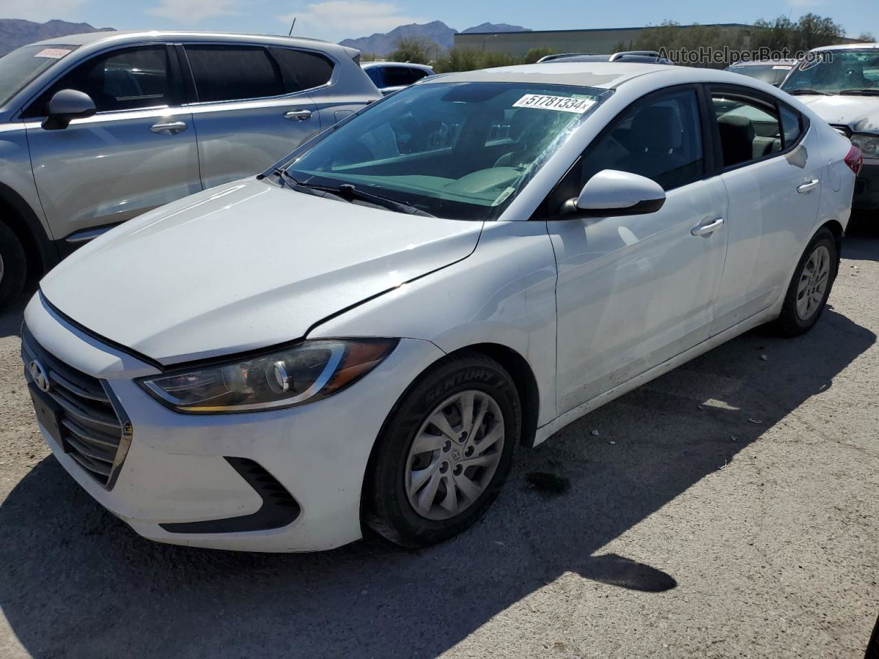 2017 Hyundai Elantra Se White vin: 5NPD74LF3HH095561