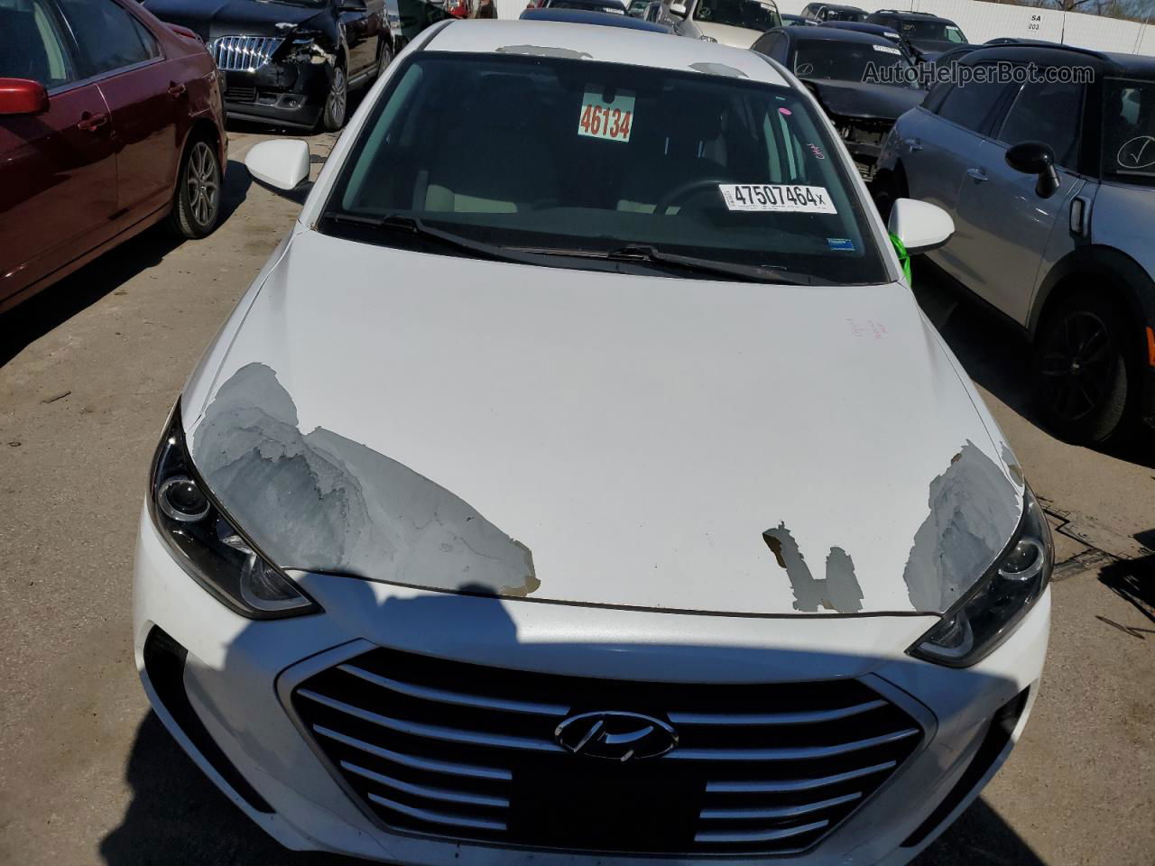 2017 Hyundai Elantra Se White vin: 5NPD74LF3HH112925