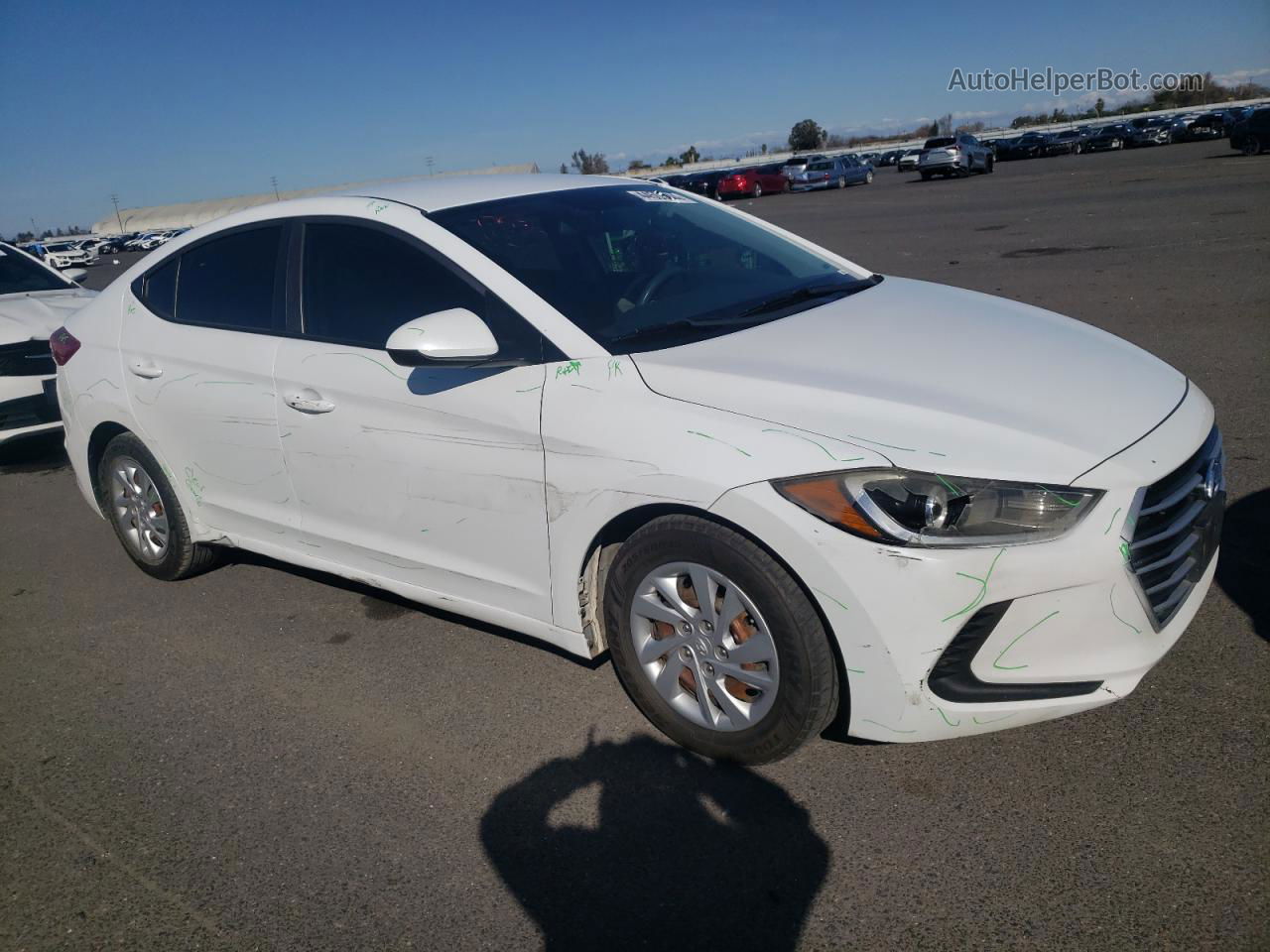 2017 Hyundai Elantra Se White vin: 5NPD74LF3HH153135