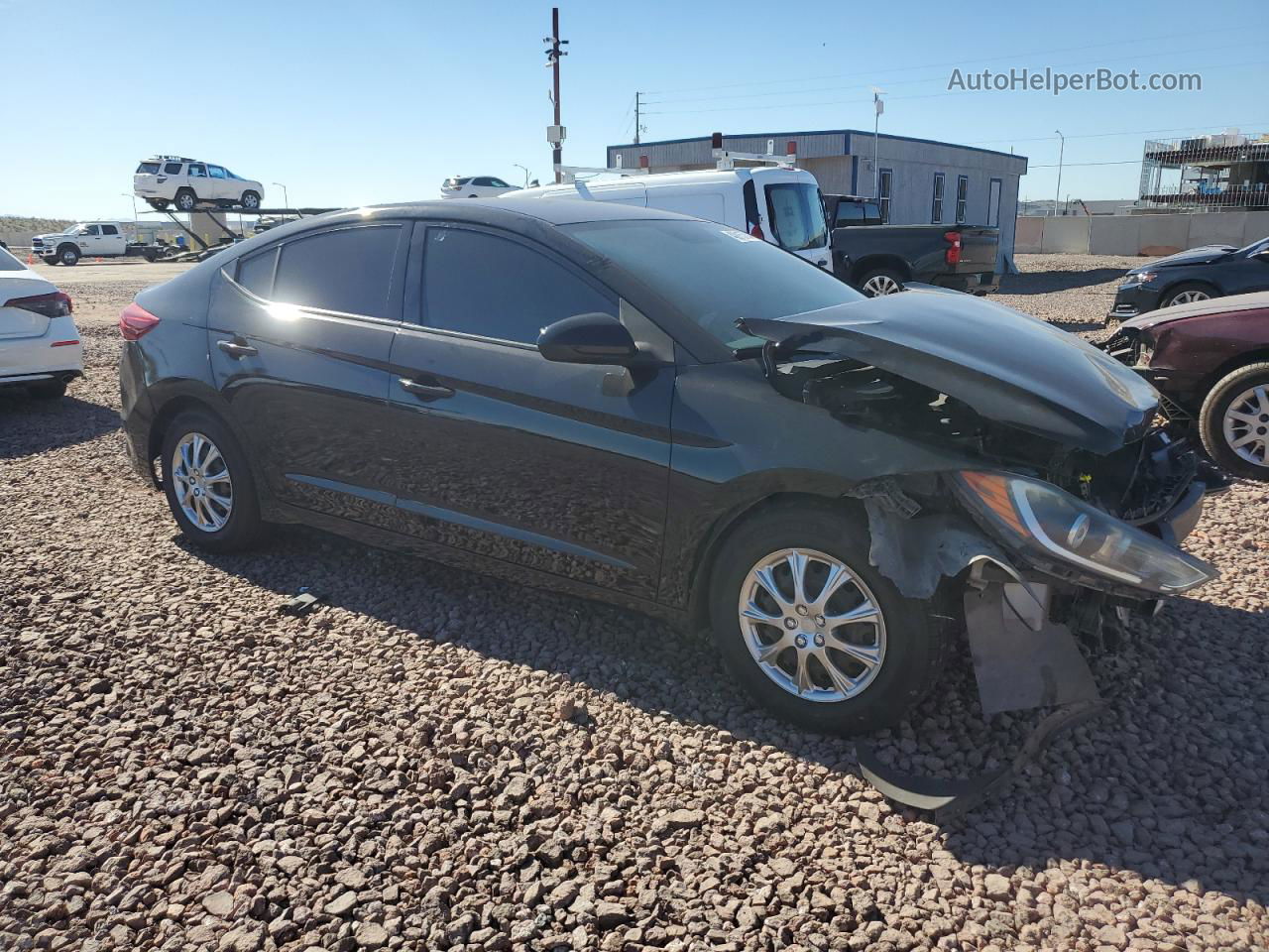 2017 Hyundai Elantra Se Black vin: 5NPD74LF3HH162739