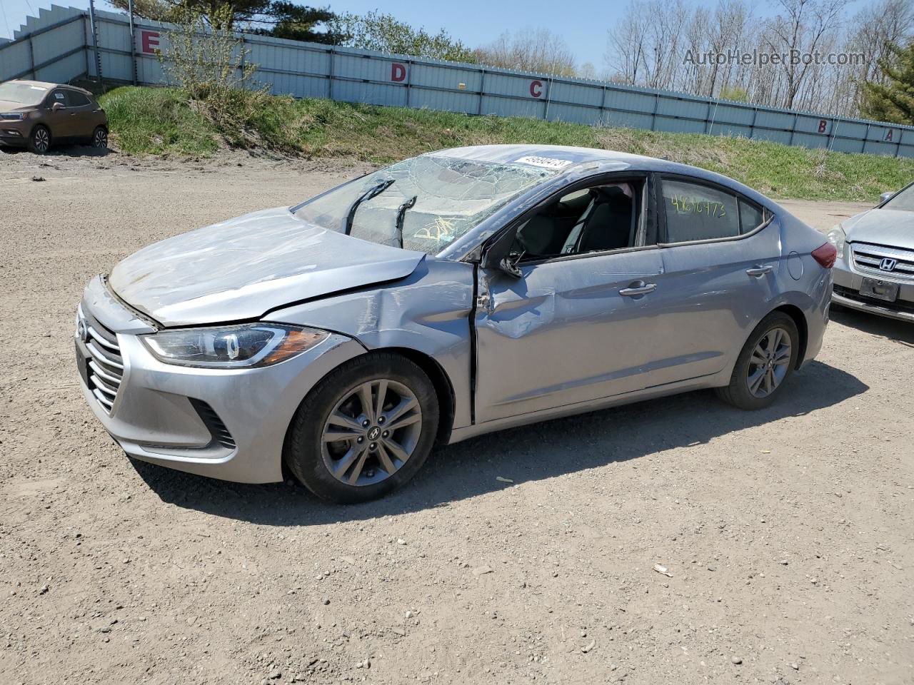 2017 Hyundai Elantra Se Gray vin: 5NPD74LF3HH167424