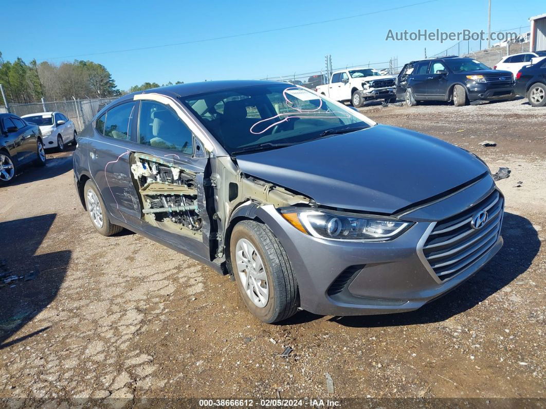 2018 Hyundai Elantra Se Gray vin: 5NPD74LF3JH286127