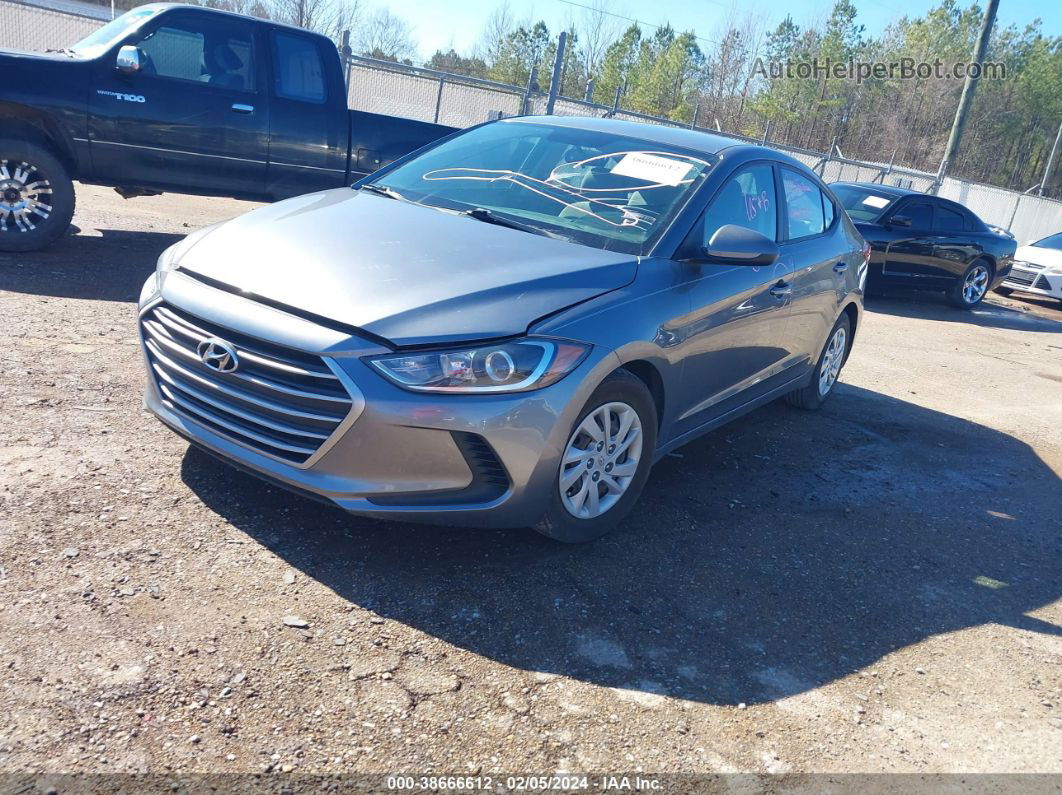 2018 Hyundai Elantra Se Gray vin: 5NPD74LF3JH286127