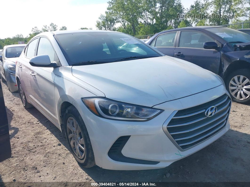 2018 Hyundai Elantra Se White vin: 5NPD74LF3JH350196