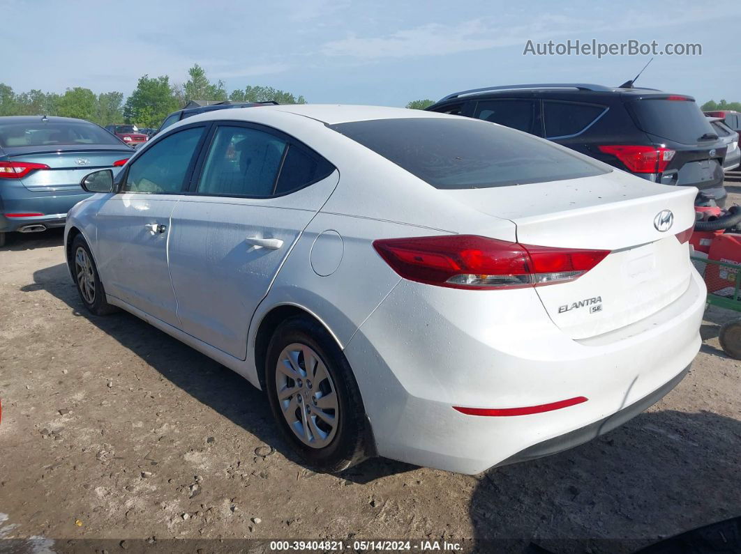 2018 Hyundai Elantra Se White vin: 5NPD74LF3JH350196