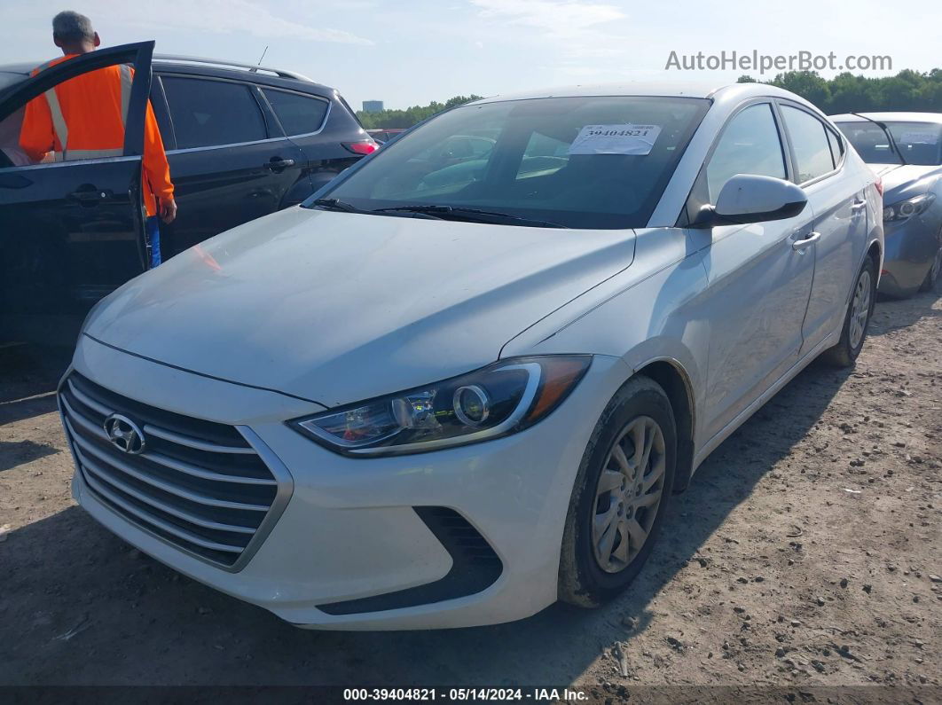 2018 Hyundai Elantra Se White vin: 5NPD74LF3JH350196