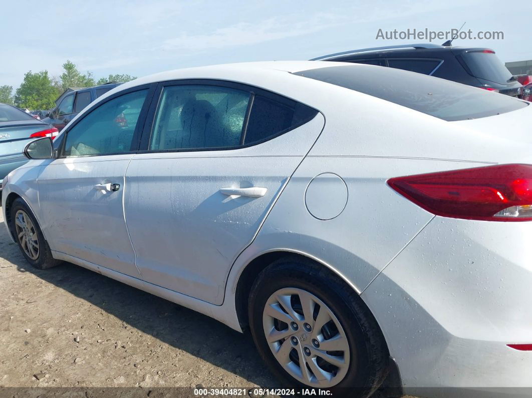 2018 Hyundai Elantra Se White vin: 5NPD74LF3JH350196