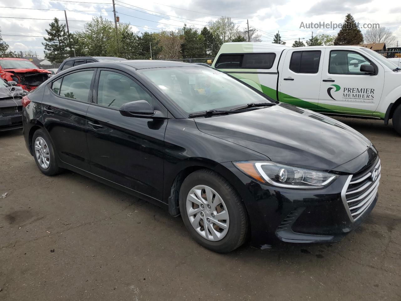 2018 Hyundai Elantra Se Black vin: 5NPD74LF3JH371873