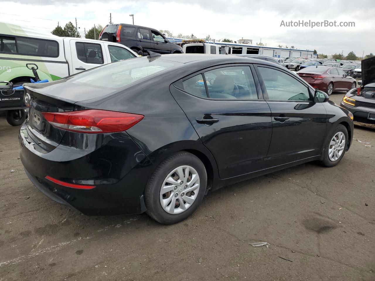 2018 Hyundai Elantra Se Черный vin: 5NPD74LF3JH371873