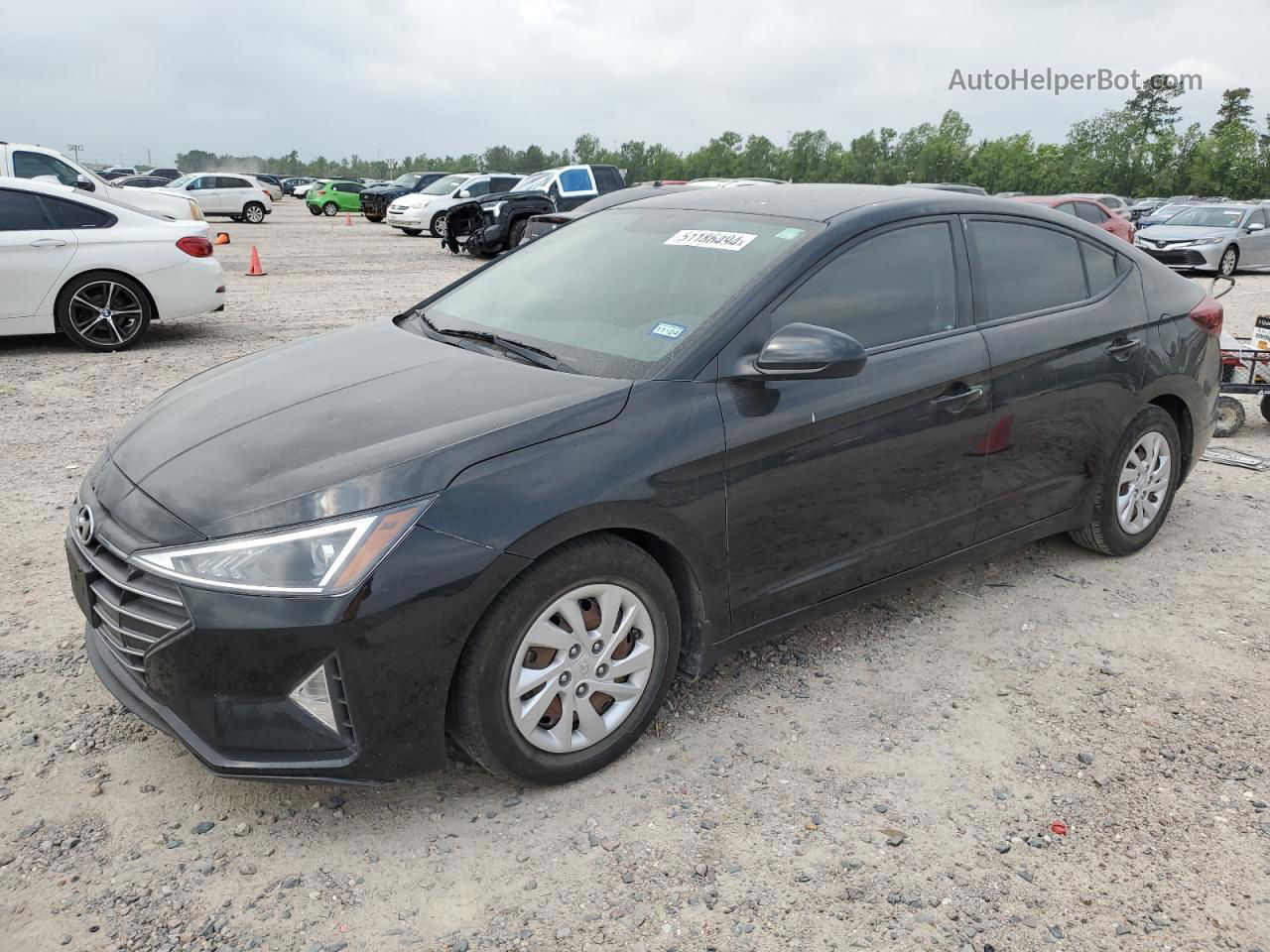 2019 Hyundai Elantra Se Черный vin: 5NPD74LF3KH477189