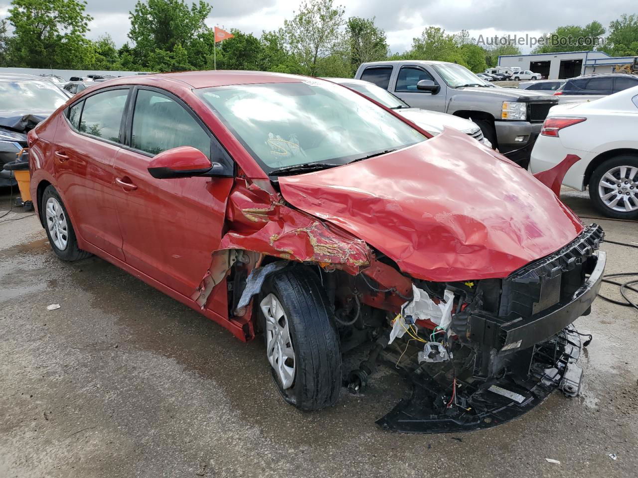 2017 Hyundai Elantra Se Красный vin: 5NPD74LF4HH071978