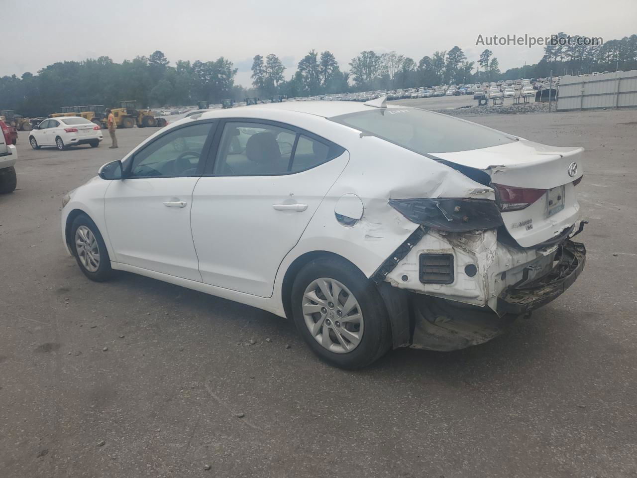 2017 Hyundai Elantra Se White vin: 5NPD74LF4HH148106