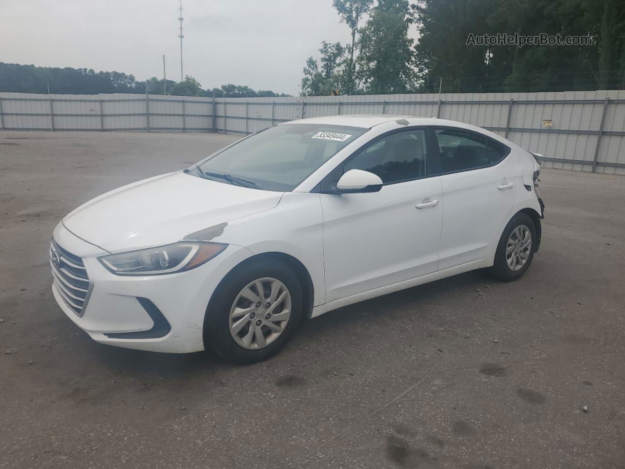 2017 Hyundai Elantra Se White vin: 5NPD74LF4HH148106