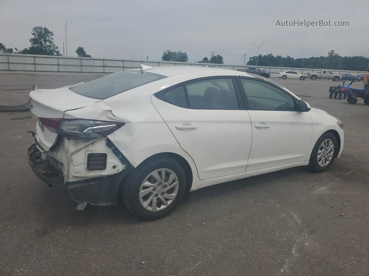 2017 Hyundai Elantra Se White vin: 5NPD74LF4HH148106