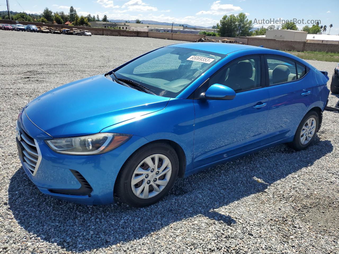 2017 Hyundai Elantra Se Синий vin: 5NPD74LF4HH164337